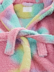 Multi Tie Dye Teddy Freece Dressing Gown (9mths-16yrs) - Image 3 of 4