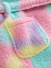 Multi Tie Dye Teddy Freece Dressing Gown (9mths-16yrs) - Image 4 of 4