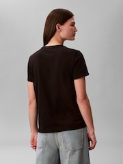 Calvin Klein Black Woven Label T-Shirt - Image 3 of 5