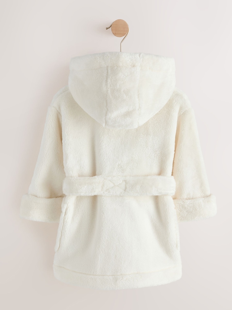 Ecru Soft Touch Fleece Dressing Gown (9mths-16yrs) - Image 2 of 4 Ecru Soft Touch Fleece Dressing Gown (9mths-16yrs) - Image 2 of 4
