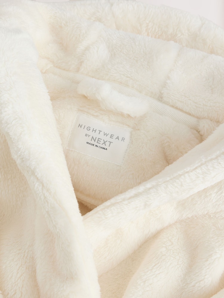 Ecru Soft Touch Fleece Dressing Gown (9mths-16yrs) - Image 4 of 4 Ecru Soft Touch Fleece Dressing Gown (9mths-16yrs) - Image 4 of 4