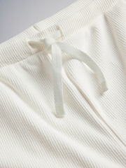 The Set Soft Cream Henley and Balloon Pant Lounge Co-Ord Set Cream - Image 10 of 11