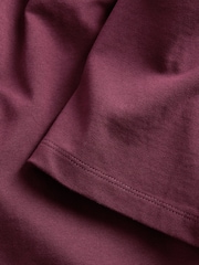 The Set 2 Pack Wide Leg Cotton Joggers Dark Navy/Burgundy - Image 10 of 10