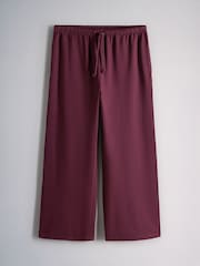 The Set 2 Pack Wide Leg Cotton Joggers Dark Navy/Burgundy - Image 8 of 10