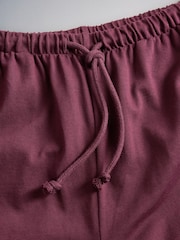 The Set 2 Pack Wide Leg Cotton Joggers Dark Navy/Burgundy - Image 9 of 10