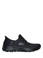 Skechers Black Summits Diamond Dream Slip Ins Trainers - Image 1 of 6