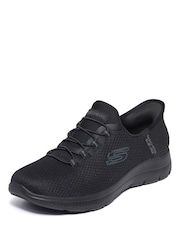 Skechers Black Summits Diamond Dream Slip Ins Trainers - Image 4 of 6