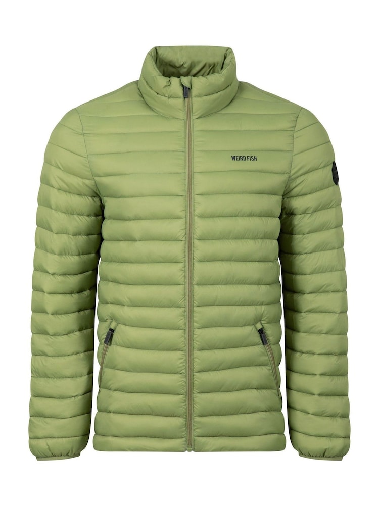 ירוק - Weird Fish ז'קט מרופד מבד דק ועמיד בגשם, דגם Crantock - תמונה 2 מתוך 4 ירוק - Weird Fish ז'קט מרופד מבד דק ועמיד בגשם, דגם Crantock - תמונה 2 מתוך 4