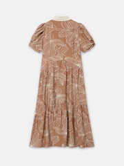 Mint Velvet Brown Floral Print Maxi Shirt Dress - Image 8 of 8