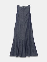 Mint Velvet Blue Denim Midi Dress - Image 6 of 7