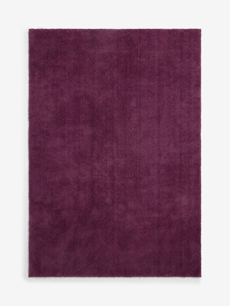 Plum Purple Cosy Washable Shaggy Rug - Image 1 of 2