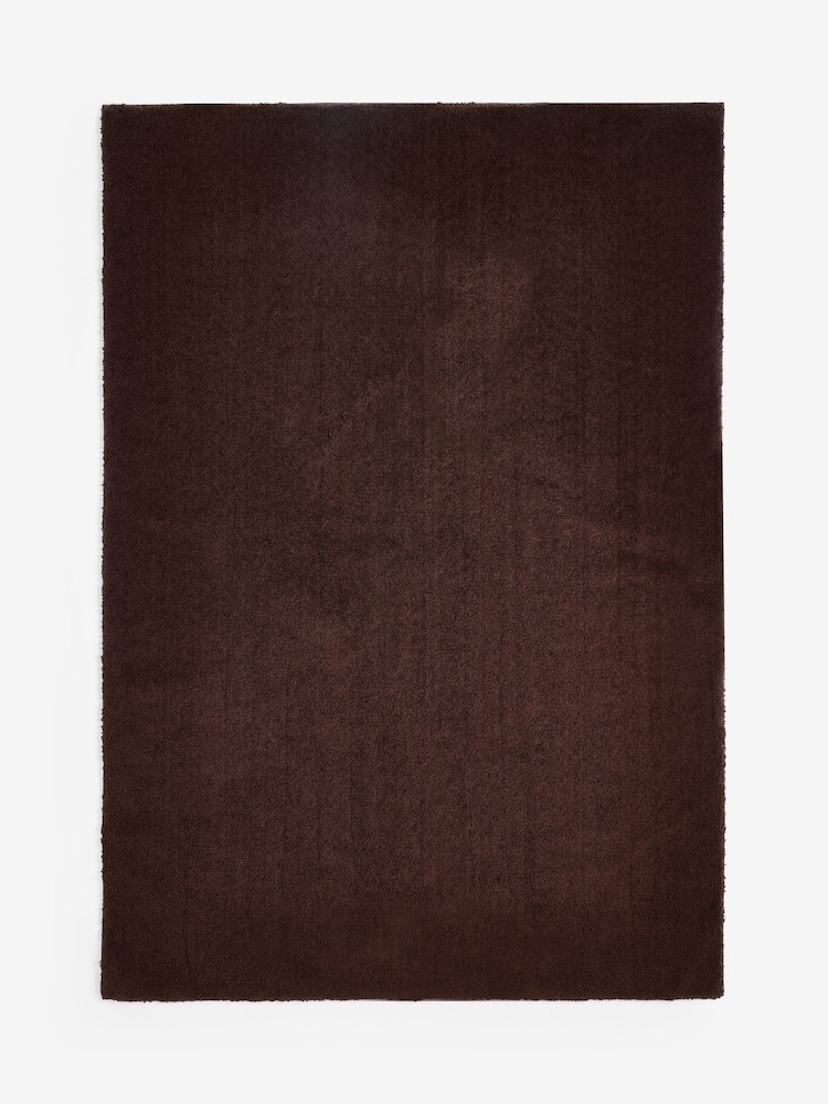 Brown Cosy Washable Shaggy Rug - Image 1 of 2
