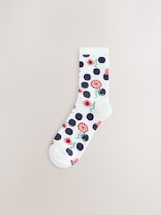 Multi Folk Floral Ankle Socks 5 Pack - Image 6 of 8