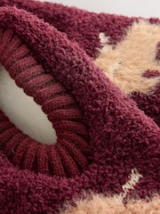 Berry Red Hamish The Highland Cow Footsie Slipper Socks 1 Pack - Image 5 of 6