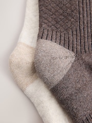 Oat/Brown Walking Socks 2 Pack - Image 4 of 5
