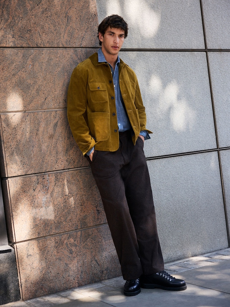 Ochre Yellow Corduroy Chore Jacket - Image 2 of 11 Ochre Yellow Corduroy Chore Jacket - Image 2 of 11
