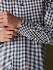Multi Regular Fit Easy Iron Button Down Long Sleeve Oxford Check Shirt - Image 10 of 13