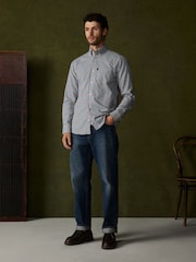 Multi Regular Fit Easy Iron Button Down Long Sleeve Oxford Check Shirt - Image 2 of 13