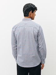Multi Regular Fit Easy Iron Button Down Long Sleeve Oxford Check Shirt - Image 6 of 13