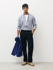 Multi Regular Fit Easy Iron Button Down Long Sleeve Oxford Check Shirt - Image 7 of 13