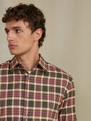 Pink Brushed Flannel Shirt - Image 4 of 7