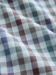 Grey Regular Fit Easy Iron Button Down Long Sleeve Oxford Check Shirt - Image 8 of 8