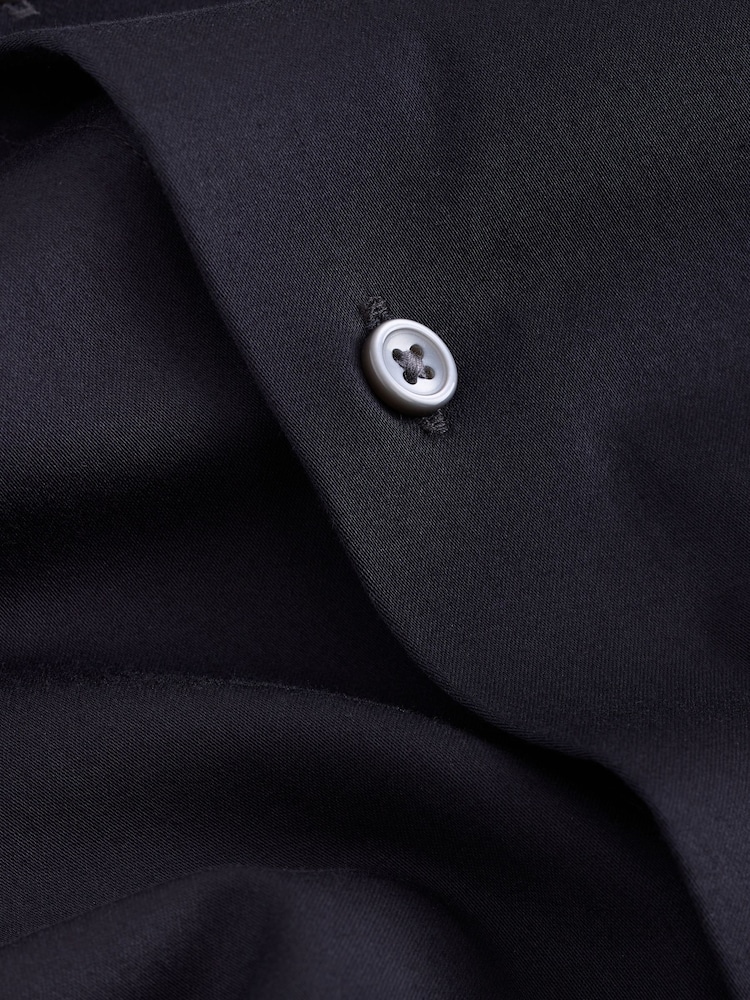 Black N. Premium Smart Long Sleeve Sateen Shirt - Image 10 of 10 Black N. Premium Smart Long Sleeve Sateen Shirt - Image 10 of 10