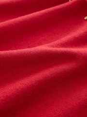 Red Bow Buttons Soft Touch Cotton Rich Crew Neck Cardigan - Image 3 of 3