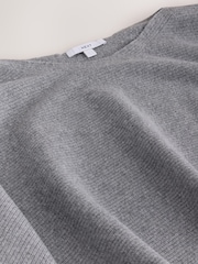 Grey Supersoft Slash Neck Longsleeve Cape Jumper - Image 7 of 7
