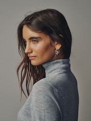 Grey Long Sleeve Roll Neck Jumper - Image 4 of 7