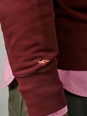 Aubin Red Brandon Crew Neck Sweat Jumper - Image 4 of 5