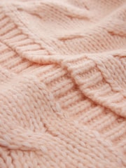Light Pink Long Sleeve Cable Knitted Cardigan - Image 7 of 8