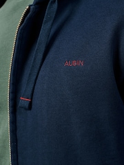 Aubin Blue Heslam Waffle Lined Hoodie - Image 3 of 4