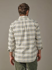 Aubin Yellow Merton Brushed Oxford Button Down Shirt - Image 3 of 5