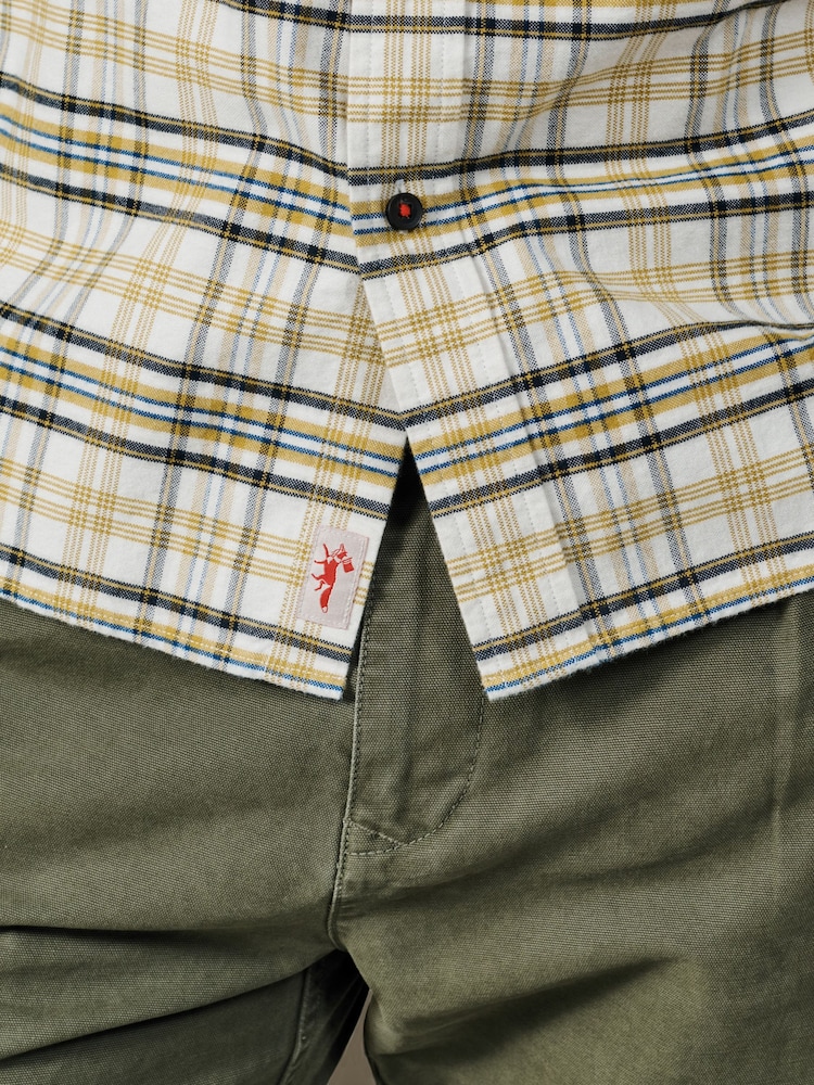 Aubin Yellow Merton Brushed Oxford Button Down Shirt - Image 5 of 5