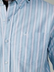 Aubin Blue Aldridge Oxford Button Down Shirt - Obraz 4 z 5