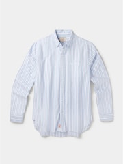 Aubin Blue Aldridge Oxford Button Down Shirt - Obraz 5 z 5