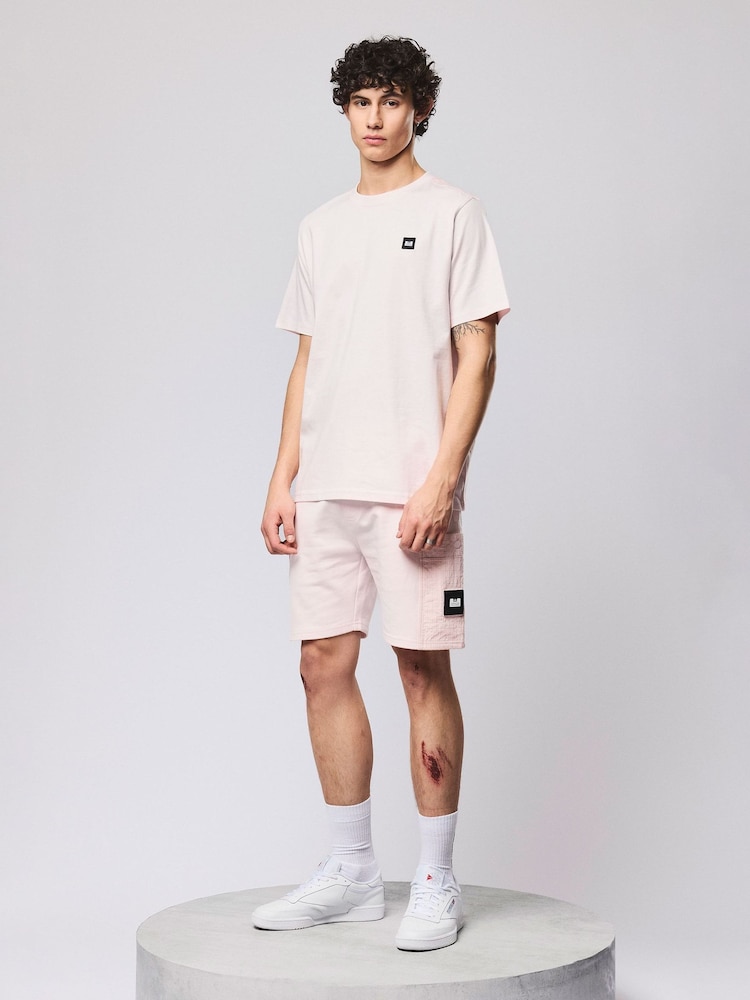 Weekend Offender Chiyoda Large Ripstop Pocket Pink Shorts - Image 1 of 7 Weekend Offender Chiyoda Large Ripstop Pocket Pink Shorts - Image 1 of 7