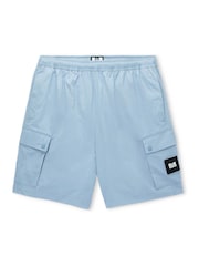 Weekend Offender Baraki Relaxed Technical Blue Shorts - Image 4 of 6