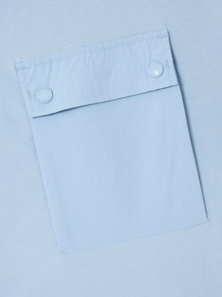 Weekend Offender Adrar Technical Pocket Blue T-Shirt - Image 5 of 5 Weekend Offender Adrar Technical Pocket Blue T-Shirt - Image 5 of 5