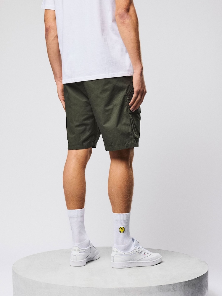 Weekend Offender Scopello Relaxed Cargo Green Shorts - Image 2 of 6