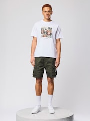 Weekend Offender Scopello Relaxed Cargo Green Shorts - Image 3 of 6