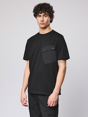 Weekend Offender Adrar Technical Pocket Black T-Shirt - Image 1 of 5