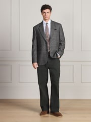 Grey Dogtooth Regular Fit Signature Moons Wool Blazer - Image 2 of 7
