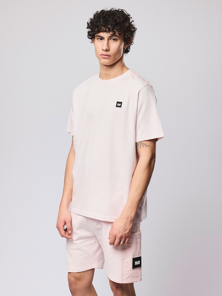 Weekend Offender Garcia Woven Overlay Pink T-Shirt - Image 2 of 5
