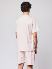 Weekend Offender Garcia Woven Overlay Pink T-Shirt - Image 3 of 5