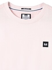 Weekend Offender Garcia Woven Overlay Pink T-Shirt - Image 5 of 5