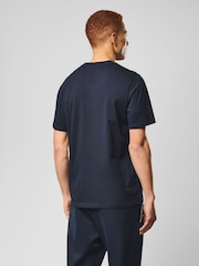 Weekend Offender Blue Medea T-Shirt With Mid House Check Details - Image 3 of 5