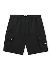 Weekend Offender Baraki Relaxed Technical Black Shorts - Image 4 of 6