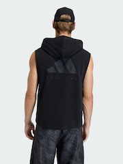 adidas Black Power Workout Hooded Tank Top - Image 2 of 5